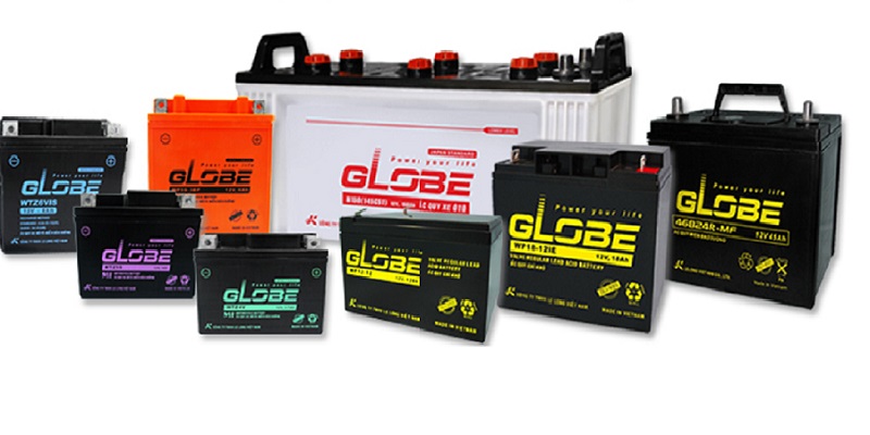 Bộ 5 bình ắc quy xe đạp điện, xe máy điện hãng Globe