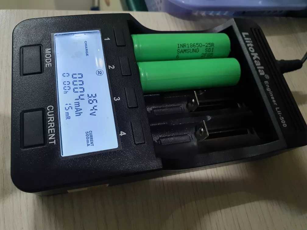 Cell pin 18650 SAMSUNG INR18650-25R Li-ion 3.7V 2500mah - Xả 20A